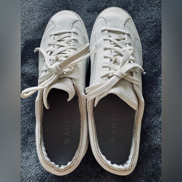 Rothy's Cream Sneakers Minimalist Design - Picture 2 of 8